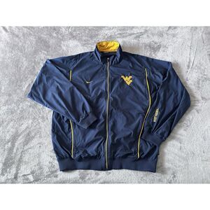 Nike Team ClimaFit West Virginia Mountaineers Full Zip Jacket Men's Medium Blue